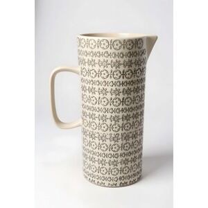 Bloomingville Kristina Blue Ceramic Water Pitcher Vintage 10.5" w/ Handle